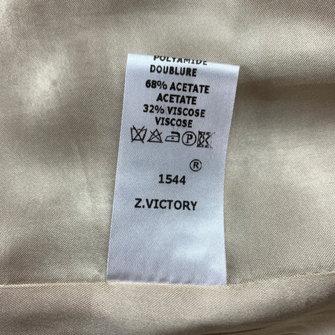 TARA JARMON Taille 4 Veste en mélange de laine boucle beige et crème