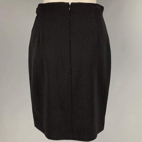 RALPH LAUREN Taille 8 Crayon en laine noire sous la jupe du genou