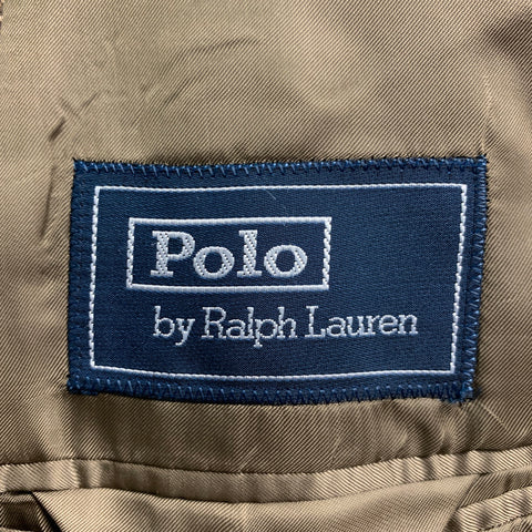POLO by RALPH LAUREN Size 40 Brown Cream Nailhead Single breasted Suit