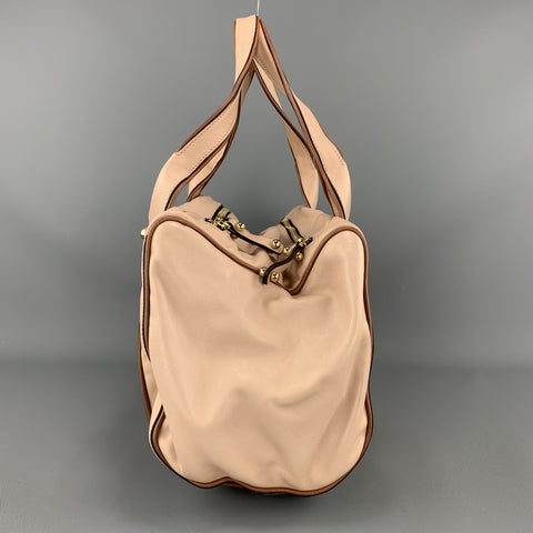 MISSONI Light Pink Leather Double Zip Shoulder Handbag