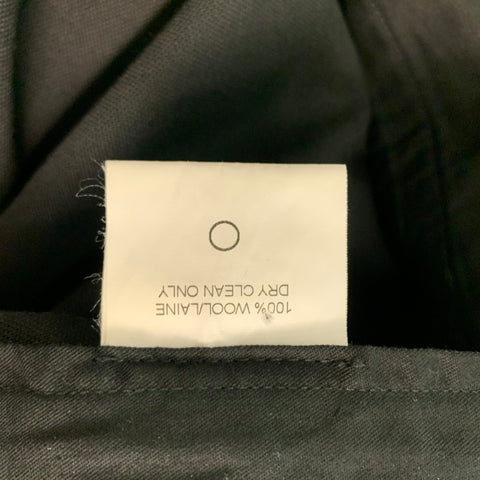 BAND OF OUTSIDERS Size 32 Black Solid Wool Zip Fly Dress Pants