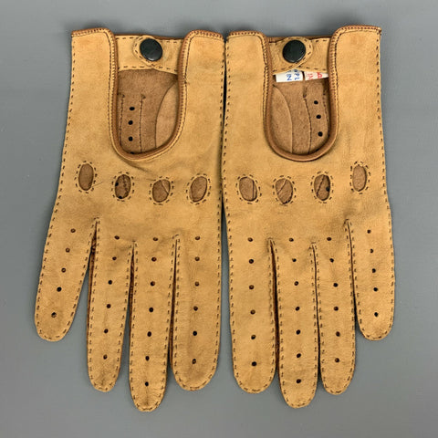 SHALIMAR Size 7 Tan Leather Gloves