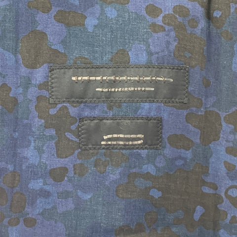 BURBERRY PRORSUM Fall 2015 Size 36 Blue & Navy Camo Cotton Trucker Jacket