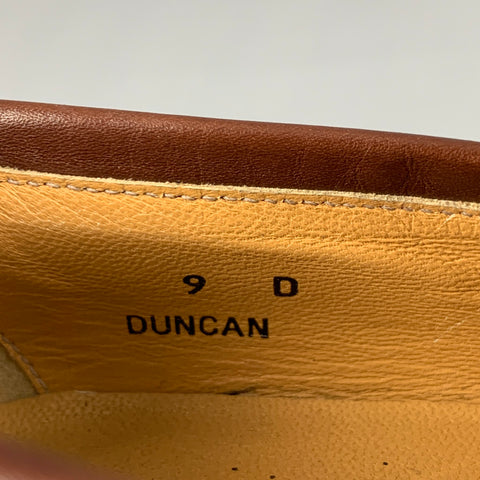 NORDSTROM Size 9 Brown Leather Penny Strap Duncan Loafers