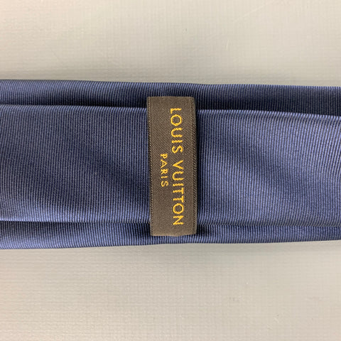 LOUIS VUITTON Navy Applique Silk Tie