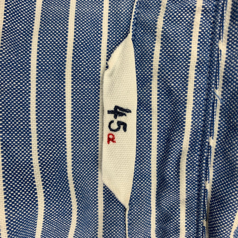 45rpm Size L Blue & White Stripe Cotton Pop-Over Short Sleeve Shirt