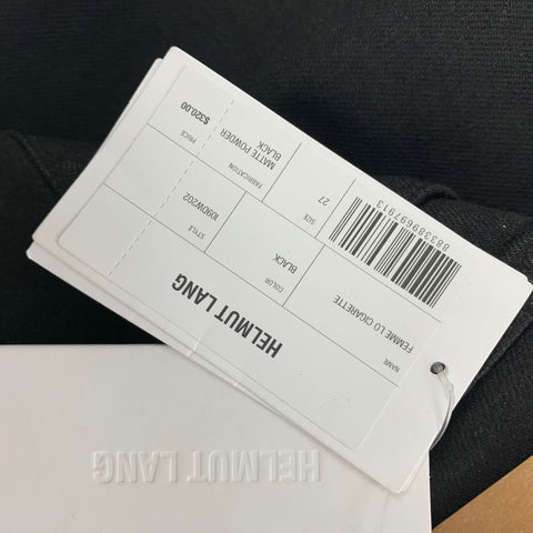 HELMUT LANG Talla 27 Vaqueros pitillo de algodón negro para mujer
