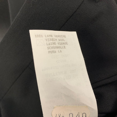 EMPORIO ARMANI Size 32 Black Wool Tuxedo Dress Pants
