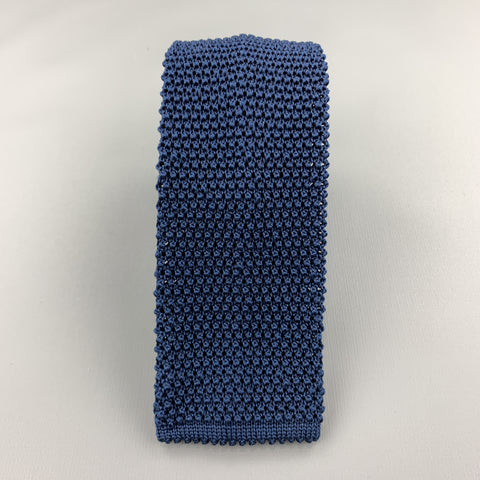CHARVET Navy Silk Textured Knitted Tie