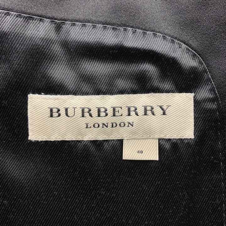 BURBERRY LONDON Size 38 Black Wool / Mohair Notch Lapel Sport Coat