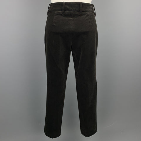 GUCCI Size 4 Brown Cotton Velvet Straight Leg Dress Pants