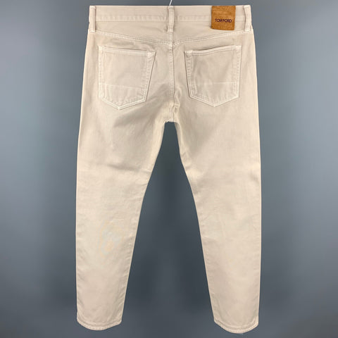 TOM FORD Size 31 Khaki Cotton Jean Cut Casual Pants