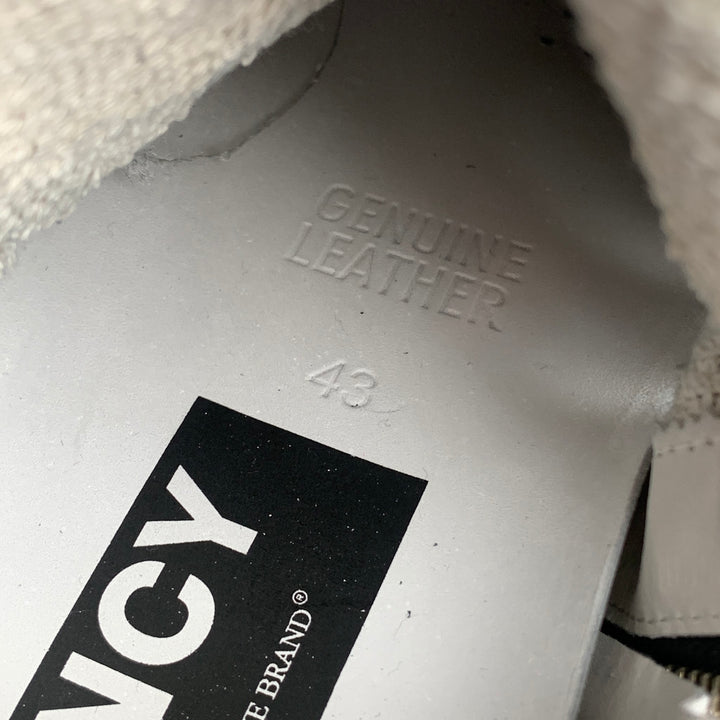 GOLDEN GOOSE Francy Size 10 Navy & White Distressed Suede High Top Sneakers