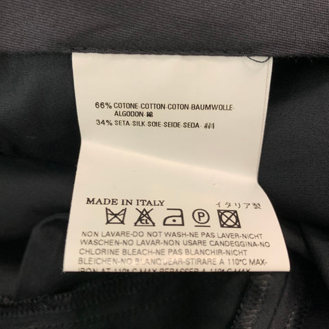 DSQUARED2 Size 32 Black Cotton Silk Tuxedo Dress Pants