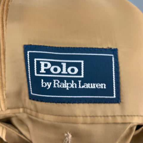 POLO by RALPH LAUREN Blue Label Size 44 Beige Corduroy Cotton Sport Coat