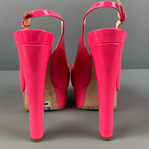 BRIAN ATWOOD Talla 7.5 Sandalias de plataforma de charol rosa