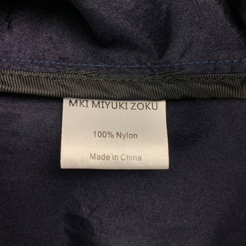 MKI MIYUKI ZOKU Size L Navy Nylon Drawstring Pop-Over Jacket