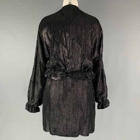 DRIES VAN NOTAN Minivestido de lentejuelas de viscosa negro talla 2