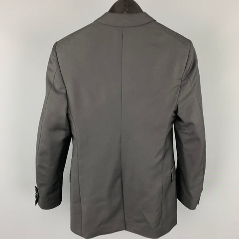 BURBERRY LONDON Size 34 Regular Black Wool / Mohair Tuxedo Suit