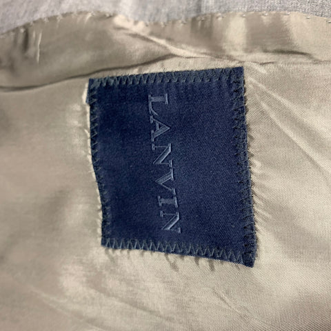 LANVIN Size 40 Gray Wool Notch Lapel Suit