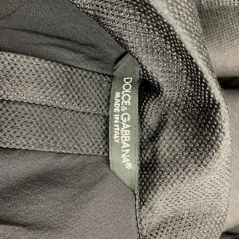 DOLCE & GABBANA Size 42 Black Silk Blend Notch Lapel Sport Coat