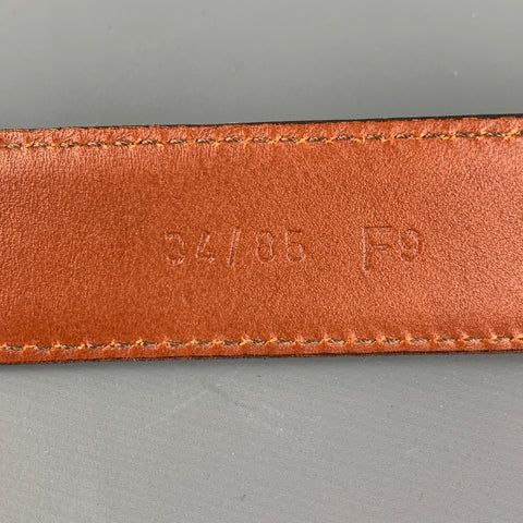 OAK STREET Size 34 Burgundy Leather Belt