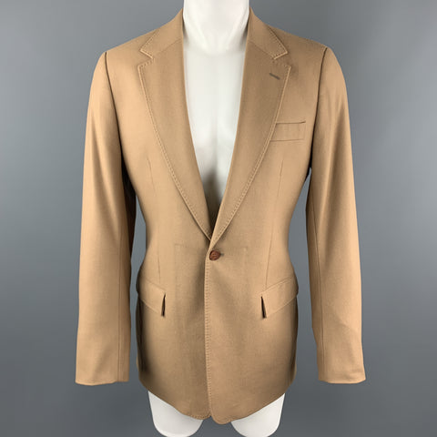 SO by Alexander Van Slobbe 40 Tan Wool Blend Notch Lapel Sport Coat