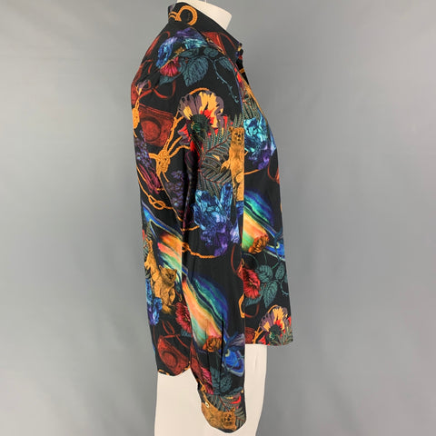 PAUL SMITH Size L Multi-Color Floral Cotton Button Down Long Sleeve Shirt