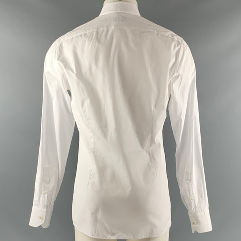 LANVIN Taille M Chemise à manches longues boutonnée en coton blanc