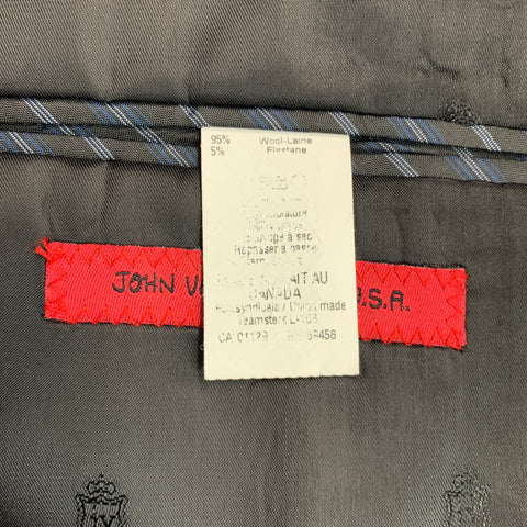 JOHN VARVATOS * U.S.A. Size 46 Black Wool Elastane Single breasted Suit