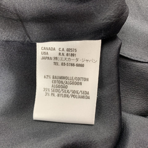 ESCADA Size 6 Navy Cotton / Silk Pencil Skirt