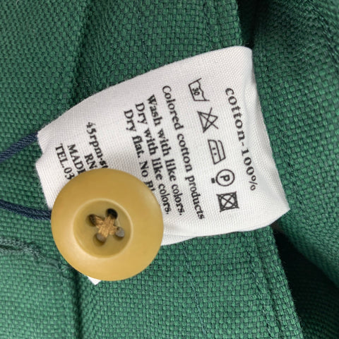 45rpm Size M Green Cotton Hidden Placket Coat