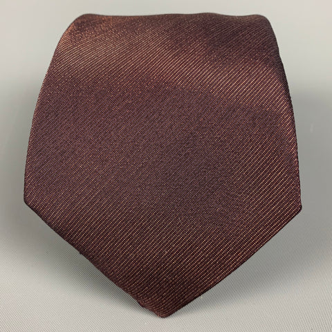 JIL SANDER Gold Purple Silk Metal Tie