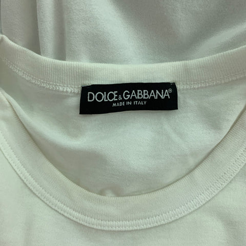 DOLCE & GABBANA Size M White Cotton T-shirt