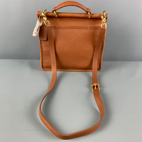 Vintage COACH Tan Leather Cross Body Handbag