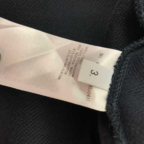 THOM BROWNE Size L Navy White Red Pique Crew-Neck T-shirt