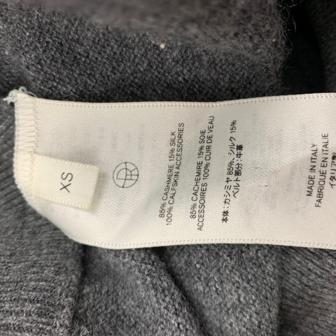 THE ROW Size XS Grey Cashmere Silk Pleated High Waisted Casual Pants