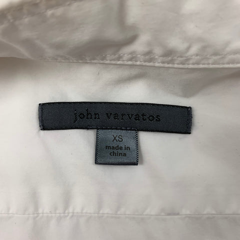 JOHN VARVATOS Size XS White Cotton Long Sleeve Shirt