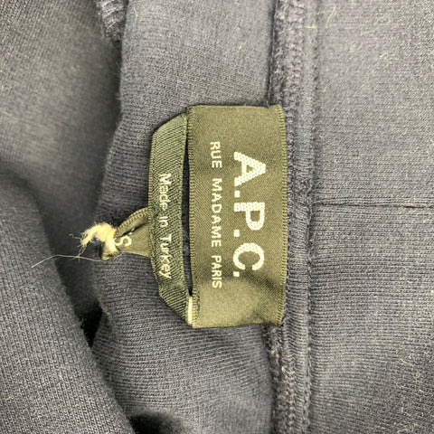 A.P.C. Size S Navy Cotton Drawstring Shorts