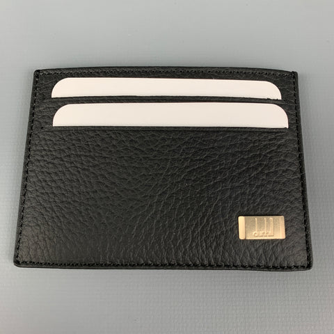 DUNHILL Black Pebble Grain Card Case