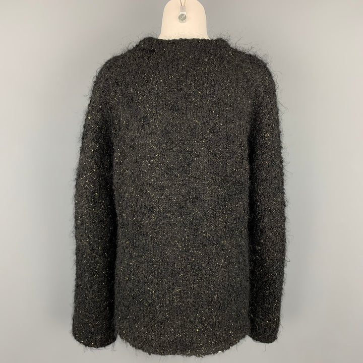 COMME des GARCONS Size L Black Wool / Polyester Gold Sweater
