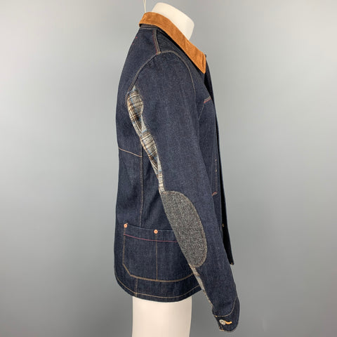 JUNYA WATANABE Taille L Veste en jean matières mélangées indigo