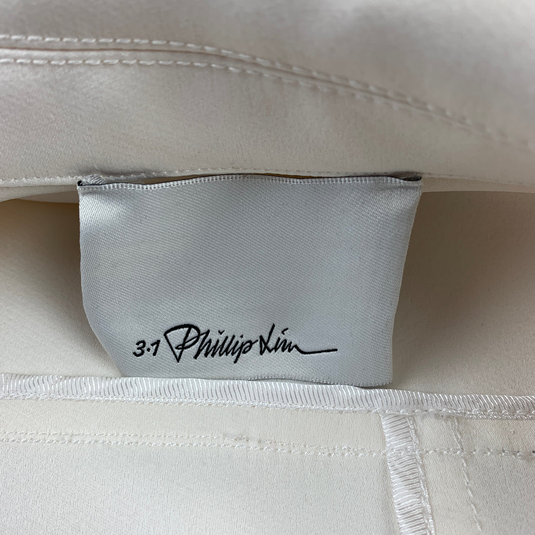 3.1 PHILLIP LIM Size L Off White Polyester Bomber Jacket