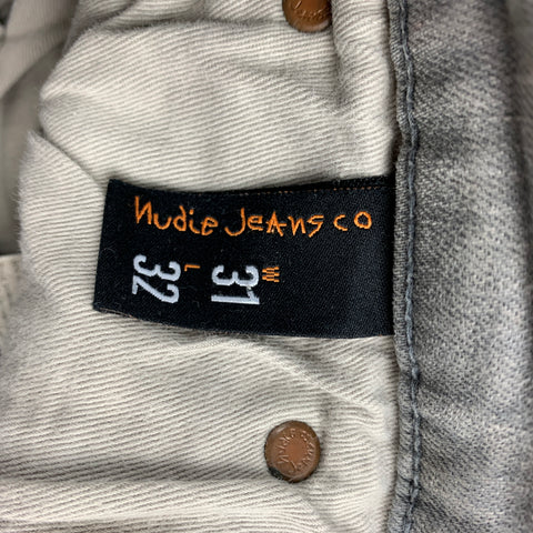 NUDIE JEANS Size 31 Grey Denim Skinny Zip Fly Jeans