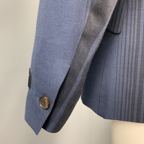 VIVIENNE WESTWOOD MAN James Size 40 Navy Plaid Wool Blend Notch Lapel Sport Coat