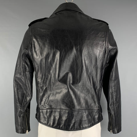SCHOTT Size L Black Motorcycle Jacket