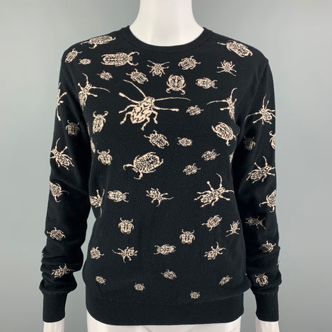 MCQ by ALEXANDER MCQUEEN Talla M Top casual con cuello redondo negro rosa