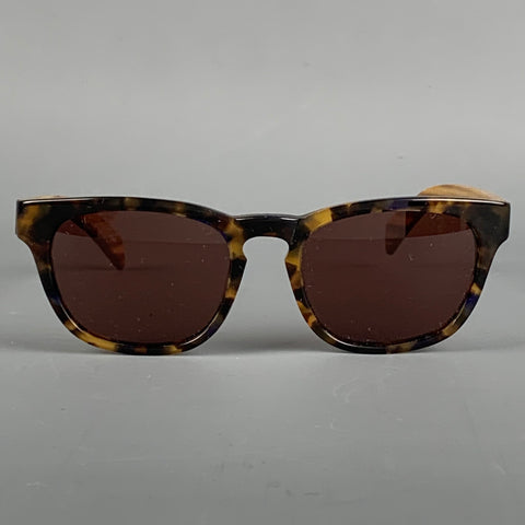 IVORY+ MASON Tortoise Shell Natural Acetate Wood Sunglasses
