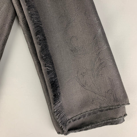 Écharpe à franges bicolore noire VINTAGE