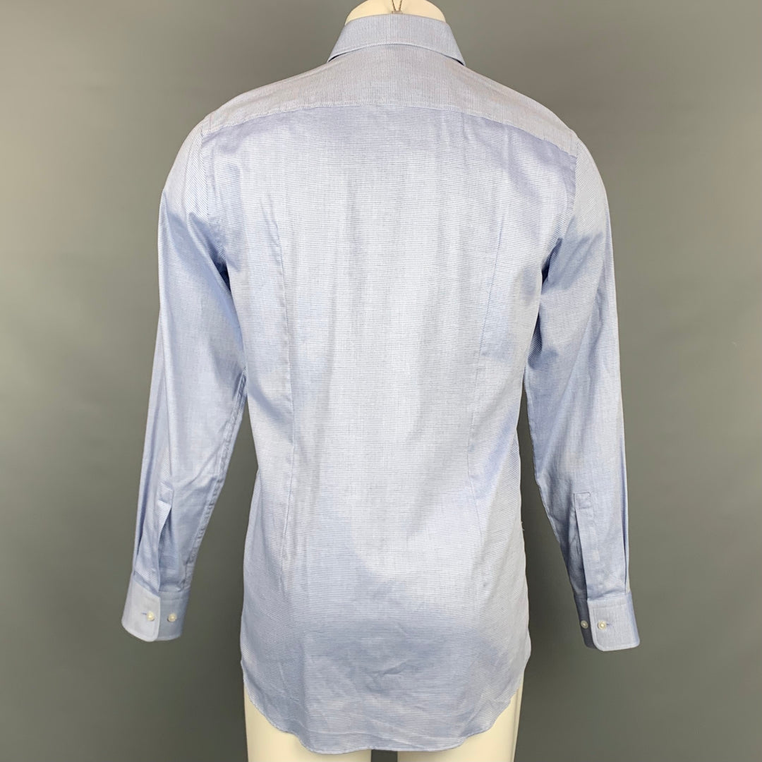 Camisa de manga larga con botones de algodón azul claro de BOSS by HUGO BOSS